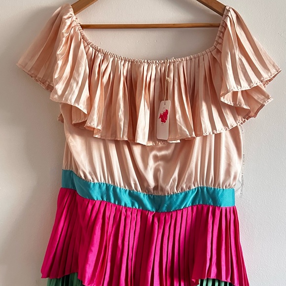 L'atiste Pleated Multicolor Dress - Picture 5 of 6